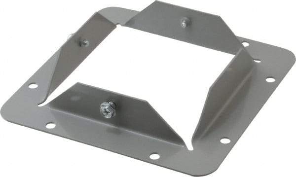 Cooper B-Line - 4 Inch Wide x 4 Inch High, Rectangular Raceway Flange - Gray, For Use with Lay In Wireways, Type 1 Screw Cover Wireway - Makers Industrial Supply