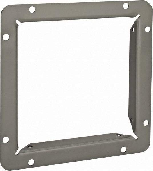 Cooper B-Line - 6 Inch Wide x 6 Inch High, Rectangular Raceway Flange - Gray, For Use with Lay In Wireways, Type 1 Screw Cover Wireway - Makers Industrial Supply