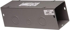 Cooper B-Line - 6" High x 152mm Wide x 12" Long, Screw Mount Solid Wall Wire Duct - Gray, 3 (Bottom) & 3 (Top) Knockouts, Screw Cover, Steel - Makers Industrial Supply