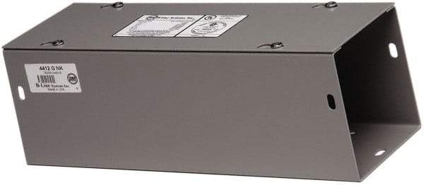 Cooper B-Line - 6" High x 152mm Wide x 24" Long, Screw Mount Solid Wall Wire Duct - Gray, 7 (Bottom) & 7 (Top) Knockouts, Screw Cover, Steel - Makers Industrial Supply