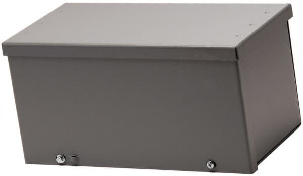 Cooper B-Line - 6" High x 152mm Wide x 48" Long, Screw Mount Solid Wall Wire Duct - Gray, 15 (Bottom) & 15 (Top) Knockouts, Screw Cover, Steel - Makers Industrial Supply