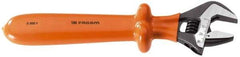 Facom - 1-3/4" Jaw Capacity, 15" Insulated Adjustable Wrench - Steel, Polished Finish - Makers Industrial Supply