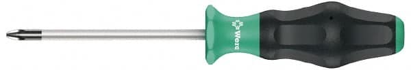 Wera - #1 Point, 3-1/8" Blade Length, Pozidriv Screwdriver - Makers Industrial Supply