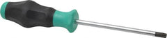 Wera - T40 Torx Driver - 5-7/64" Blade Length, 9-33/64" OAL, Ergonomic Handle - Makers Industrial Supply