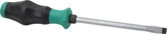 Wera - 262mm OAL Standard Slotted Screwdriver - 150mm Blade Length, Hexagon Shank, Ergonomic Handle - Makers Industrial Supply