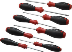 Wiha - 8 Piece Torx Screwdriver Set - Bit Sizes: Torx T6, T8, T10, T15, T20, T25, T27 & T30 - Makers Industrial Supply