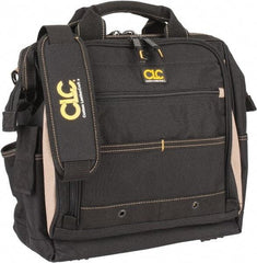 CLC - 33 Pocket Tan & Black Polyester Tool Bag - 13" Wide x 7" Deep x 13" High - Makers Industrial Supply