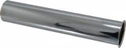 Federal Process - 1-1/2 Inside Diameter, 8 Inch Long, Single Flange, Sink Tailpiece - Chrome Coated, Brass, 22 Gauge - Makers Industrial Supply