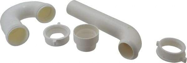 Federal Process - 1-1/2 Outside Diameter, P Trap with Solvent Weld Adapter - White, PVC - Makers Industrial Supply