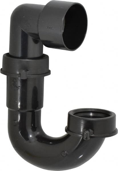 Federal Process - 1-1/2 Outside Diameter, Sink trap with Solvent Weld Outlet - Black, ABS - Makers Industrial Supply