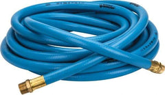 PRO-SOURCE - 1/2" ID x 3/4" OD 25' Long Multipurpose Air Hose - MNPT x MNPT Ends, 300 Working psi, 23 to 150°F, 1/2" Fitting, Blue - Makers Industrial Supply