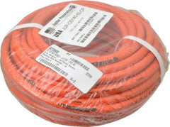 PRO-SOURCE - 1/4" ID x 15/32" OD 50' Long Multipurpose Air Hose - MNPT x MNPT Ends, 300 Working psi, 23 to 150°F, 1/4" Fitting, Orange - Makers Industrial Supply