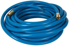 PRO-SOURCE - 1/2" ID x 3/4" OD 100' Long Multipurpose Air Hose - MNPT x MNPT Ends, 300 Working psi, 23 to 150°F, 1/2" Fitting, Blue - Makers Industrial Supply