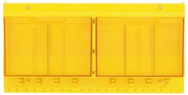 Master Lock - 1 Piece, Empty Polycarbonate Lockout Device and Tag Station - 22 Inch Wide x 11 Inch High x 4-1/8 Inch Deep, Yellow - Makers Industrial Supply