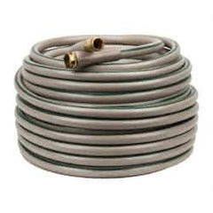 Made in USA - 150' Long Reel Hose - 5/8" Diam, 3/4" GHT, Rubber/Vinyl, 212 psi, All Season, Beige - Makers Industrial Supply