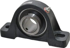 Browning - 1-1/2" ID, 7-1/8" OAL x 4" OAH Pillow Block - 4,467 Lb Static Cap, 7,340 Lb Dyn Cap, 5-3/8" Btw Mnt Hole Ctrs, 2" Base-to-Ctr Ht, Cast Iron - Makers Industrial Supply