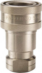 Parker - 1-5/16-12 SAE ORB 303 Stainless Steel Hydraulic Hose Female Straight Thread Coupler - 1,000 psi, 50 GPM, Series 60 - Makers Industrial Supply