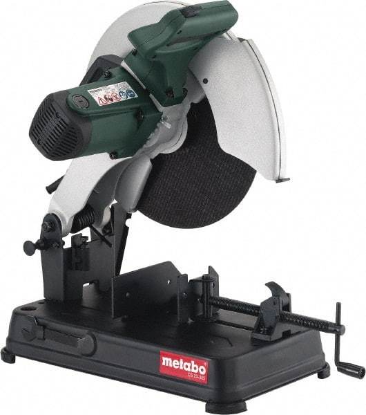 Metabo - 14" Blade Diam, 1" Arbor Hole, Miter Chop Chop & Cutoff Saw - 4,100 RPM, 110 Volts - Makers Industrial Supply