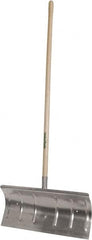 UnionTools - 24 Inch Wide Blade x 12 Inch High Blade Pusher Snow Shovel - 48 Inch Long Hardwood Handle - Makers Industrial Supply