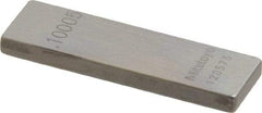 Mitutoyo - 0.10005" Rectangular Steel Gage Block - Accuracy Grade 0, Includes Certificate of Inspection - Makers Industrial Supply