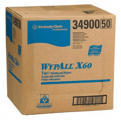 WypAll - X60 Dry Shop Towel/Industrial Wipes - 16-3/4" x 12-1/2" Sheet Size, White - Makers Industrial Supply