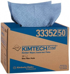 Kimtech - Dry Clean Room/Lab/Critical Task Wipes - Pop-Up, 12-1/2" x 12" Sheet Size, Blue - Makers Industrial Supply