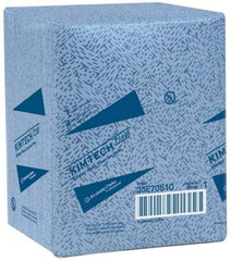 Kimtech - 1/4 Fold Clean Room/Lab/Critical Task Wipes - Poly Pack, 13" x 12" Sheet Size, Blue - Makers Industrial Supply