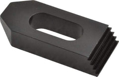 Jergens - 1/2" Stud, Low Carbon Steel, Plain Strap Clamp - 1/2" Travel, 2-1/2" OAL x 1-1/8" Wide x 1/2" High, Black Oxide Finish, Tapered Nose - Makers Industrial Supply