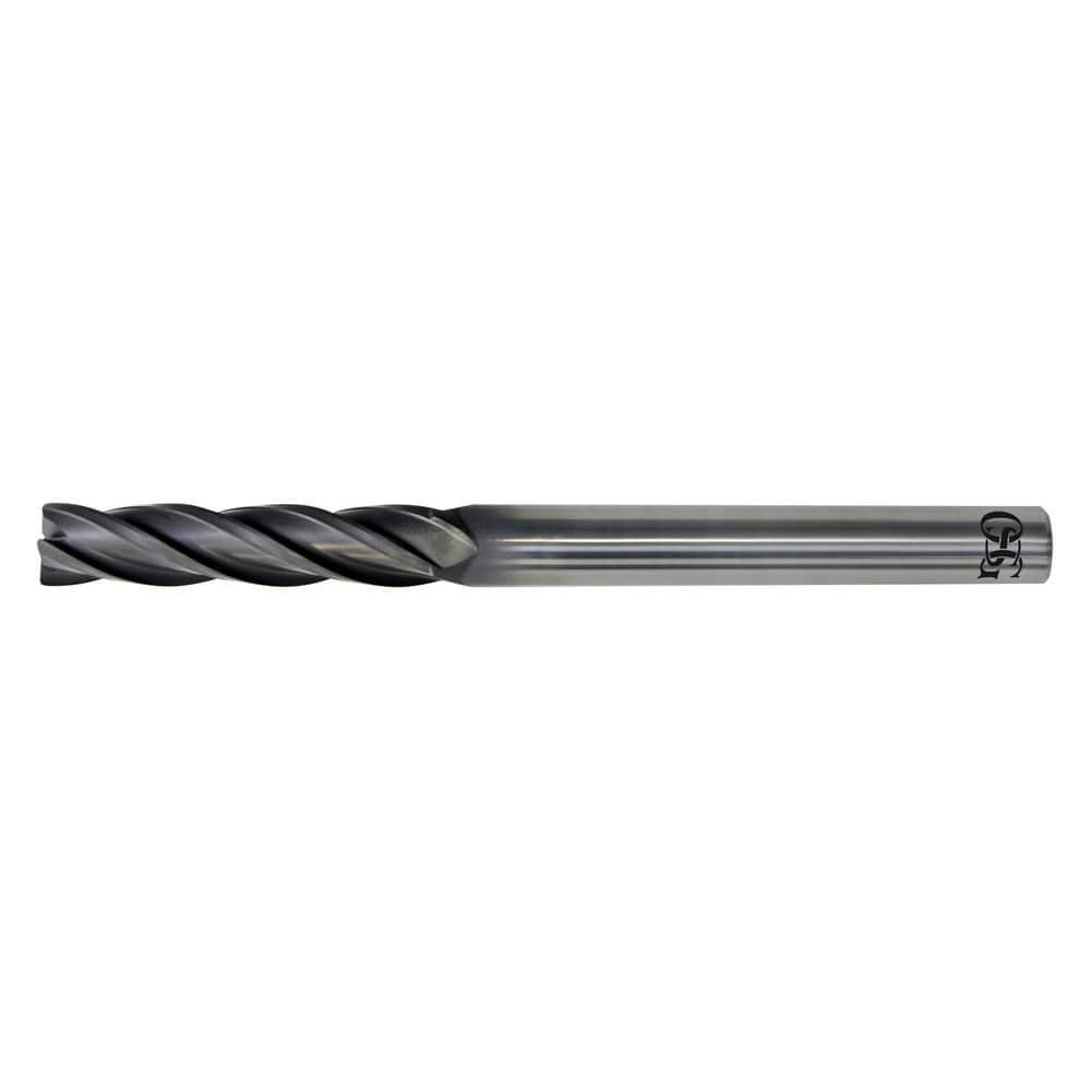 Corner Radius End Mill: 1/8″ Dia, 5/8″ LOC, 0.02″ Radius, 4 Flutes, Solid Carbide 3″ OAL, Helix, DG Diamond Coated, Corner Radius End, Centercutting, Series 7470