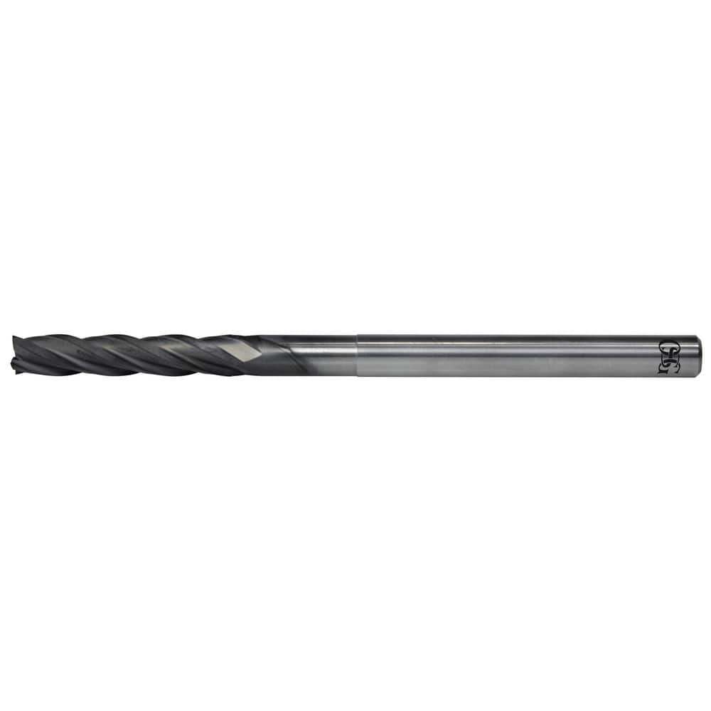 1/8″ x 5/8″ 4FL EXOCARB DG-LN-EML long neck corner radius carbide end mill engineered to achieve high-efficiency and high precision milling in high-hardness steels.