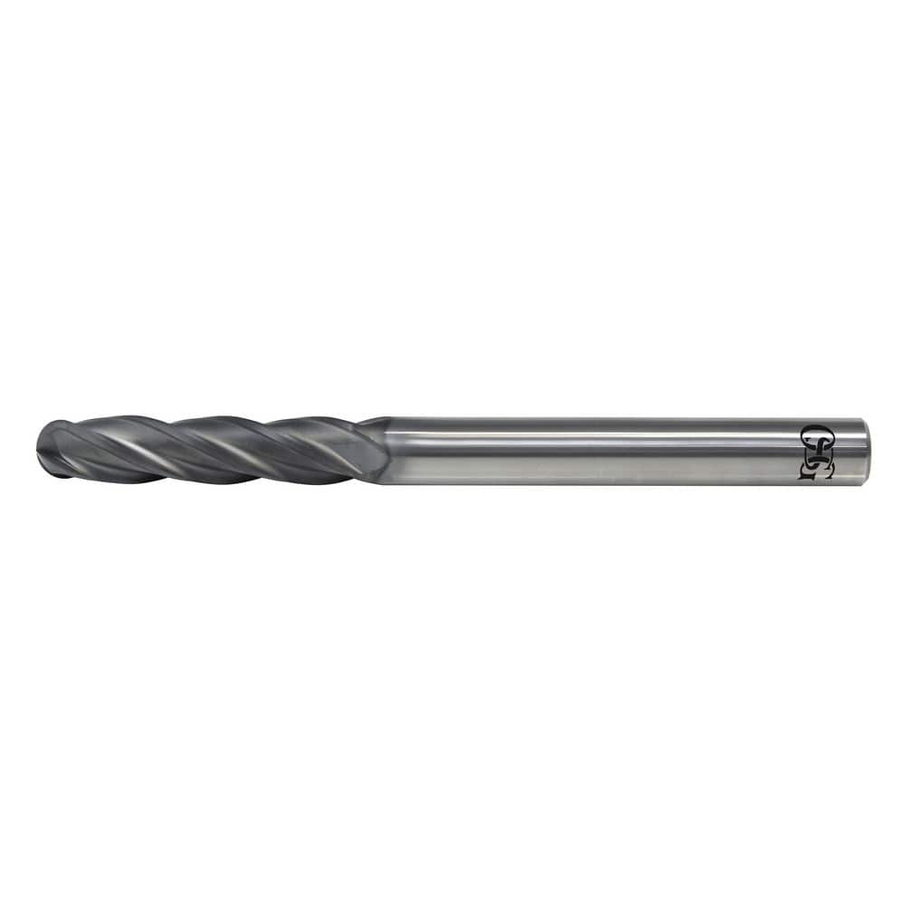 Ball End Mill: 0.1875″ Dia, 4 Flute, Solid Carbide 3″ OAL, DG Diamond Coated, Series 7430