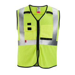 High Visibility Vests; Size: 2X/3X-Large; Color: Yellow; Closure Type: Zipper; ANSI Class: 2