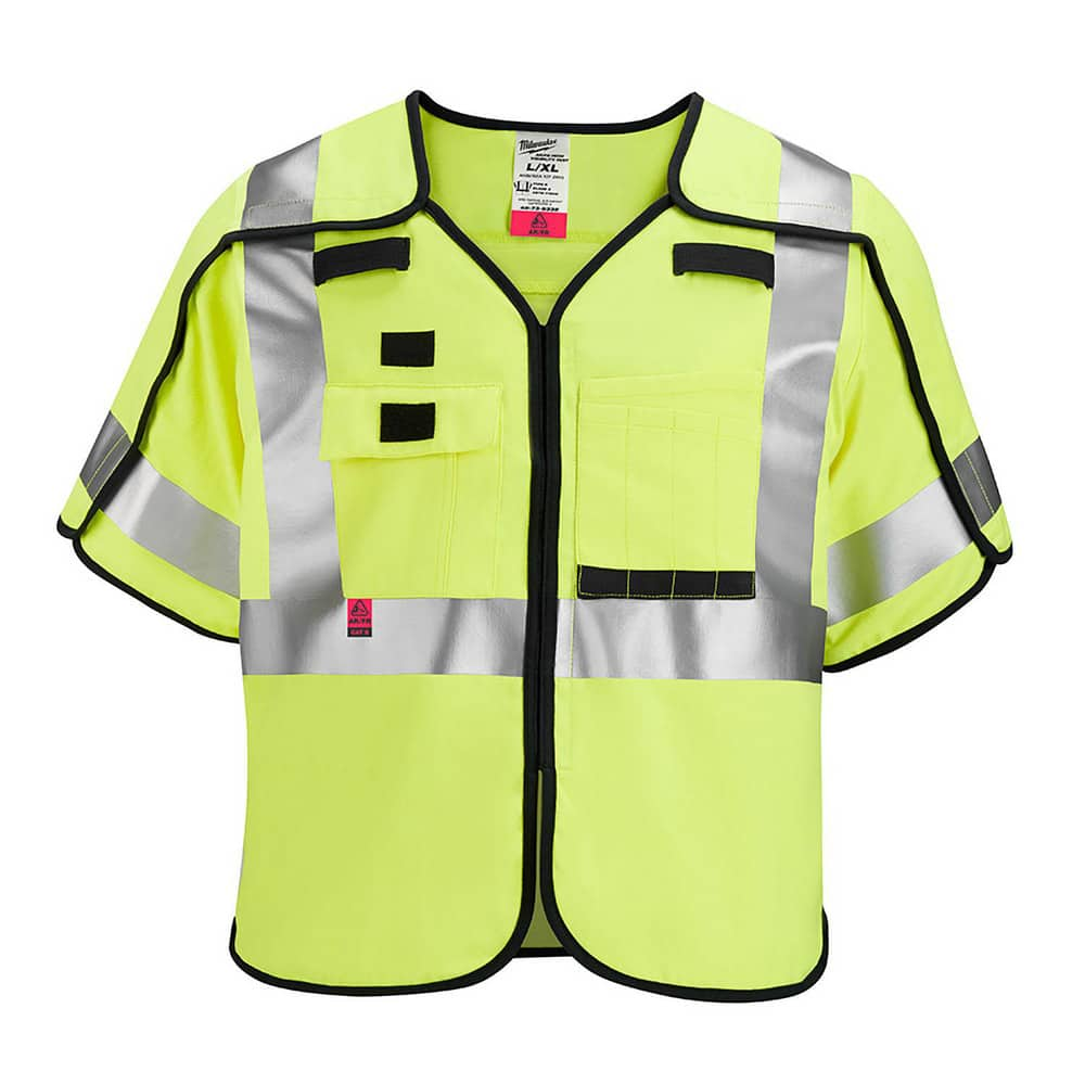 High Visibility Vests; Size: 4X/5X-Large; Color: Yellow; Closure Type: Hook & Loop; ANSI Class: 3