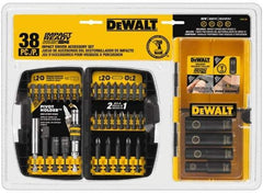 DeWALT - 38 Piece, Impact Ready Accessory Set - 1/4" Hex Shank, 3/8" Sockets Drive - Makers Industrial Supply