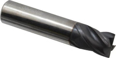 Accupro - 5/8", 4 Flute, Single End, Solid Carbide, Corner Chamfer End Mill - 3" OAL, Right Hand Flute, 3/4" LOC, Right Hand Cut - Makers Industrial Supply