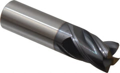 Accupro - 3/4", 4 Flute, Single End, Solid Carbide, Corner Chamfer End Mill - 3" OAL, Right Hand Flute, 1" LOC, Right Hand Cut - Makers Industrial Supply