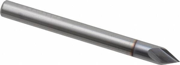 Accupro - 3/16" Diam 2 Flute Single End Solid Carbide Chamfer Mill - Makers Industrial Supply