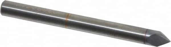 Accupro - 3/16" Diam 2 Flute Single End Solid Carbide Chamfer Mill - Makers Industrial Supply