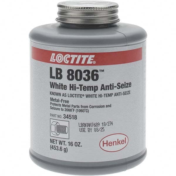 Loctite - 16 oz Brush Top High Temperature Anti-Seize Lubricant - Graphite, 2,000°F - Makers Industrial Supply