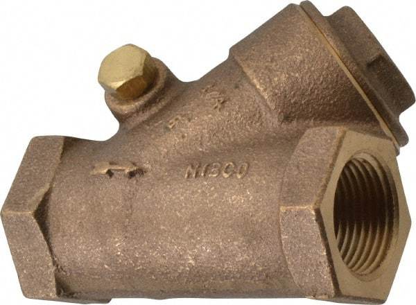 NIBCO - 3/4" Bronze Check Valve - Y-Pattern, FNPT x FNPT, 400 WOG - Makers Industrial Supply