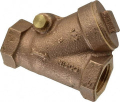 NIBCO - 1/2" Bronze Check Valve - Y-Pattern, FNPT x FNPT, 600 WOG - Makers Industrial Supply