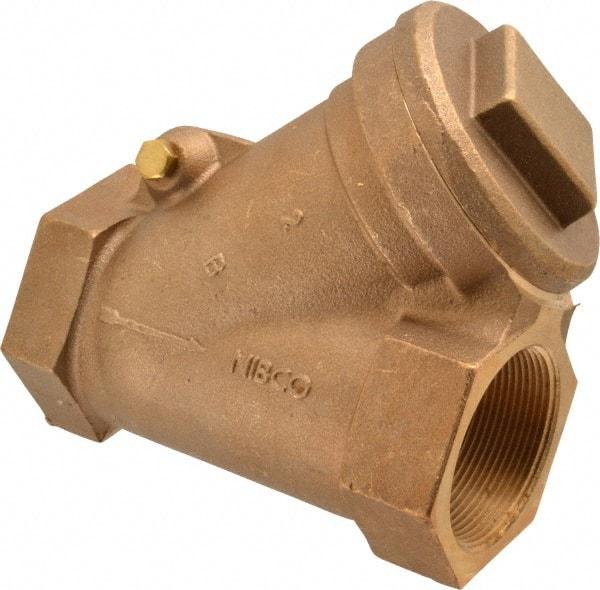 NIBCO - 2" Bronze Check Valve - Y-Pattern, FNPT x FNPT, 600 WOG - Makers Industrial Supply