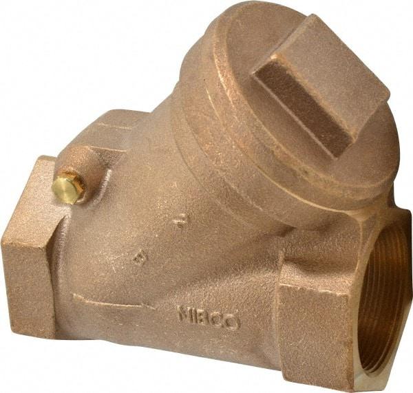 NIBCO - 2" Bronze Check Valve - Y-Pattern, FNPT x FNPT, 600 WOG - Makers Industrial Supply