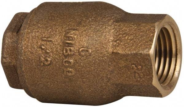 NIBCO - 1/2" Bronze Check Valve - Inline, FNPT x FNPT, 250 WOG - Makers Industrial Supply