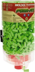 Moldex - Disposable Non-Refillable Earplug Dispenser with 33 dB Earplugs - Green Earplugs, 500 Pairs, Includes Mounting Bracket, Template & Hardware - Makers Industrial Supply