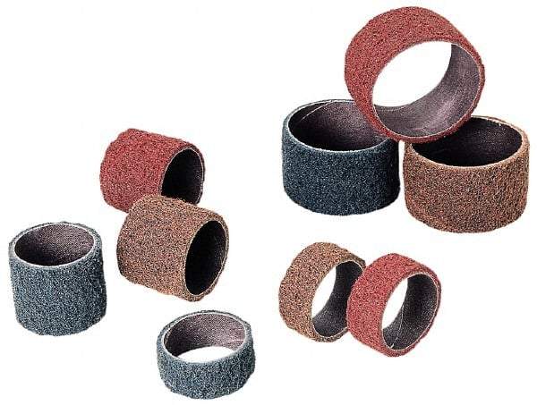 Standard Abrasives - Aluminum Oxide Nonwoven Spiral Band - 1-1/2" Diam x 1" Wide, Medium Grade - Makers Industrial Supply