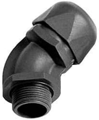 Murrplastik - 2" Trade, Nylon Compression Angled Liquidtight Conduit Connector - Noninsulated - Makers Industrial Supply