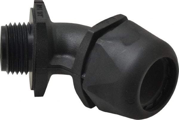 Murrplastik - 1/2" Trade, Nylon Compression Angled Liquidtight Conduit Connector - Noninsulated - Makers Industrial Supply