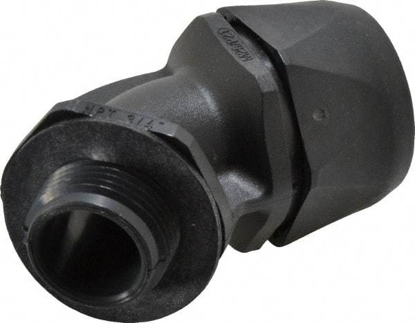 Murrplastik - 3/4" Trade, Nylon Compression Angled Liquidtight Conduit Connector - Noninsulated - Makers Industrial Supply