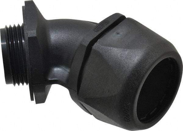 Murrplastik - 1" Trade, Nylon Compression Angled Liquidtight Conduit Connector - Noninsulated - Makers Industrial Supply